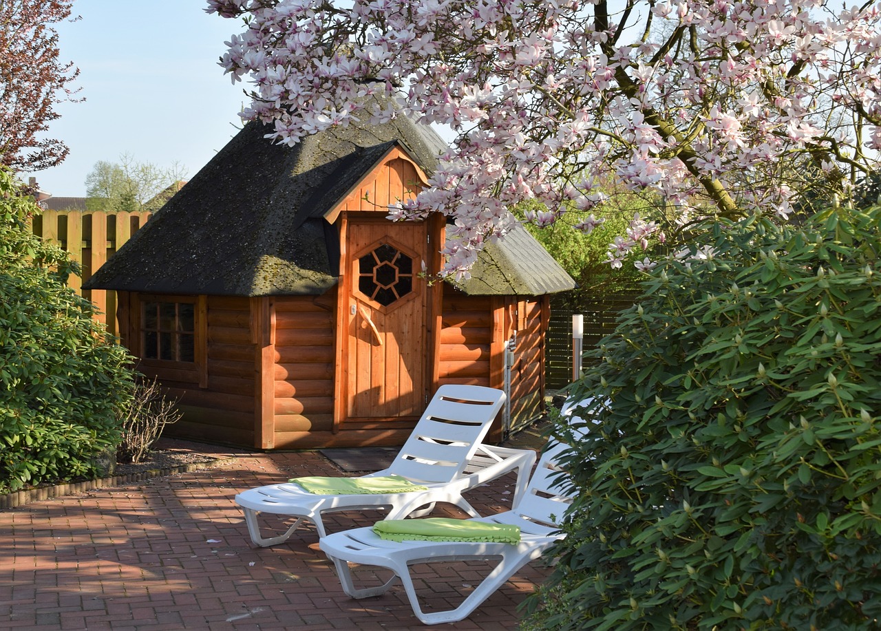 Sauna im Garten